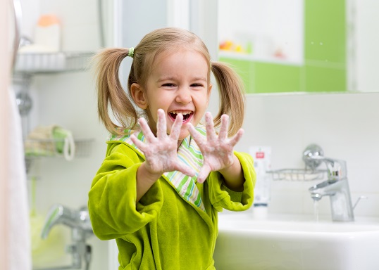 hygiena ruk u deti